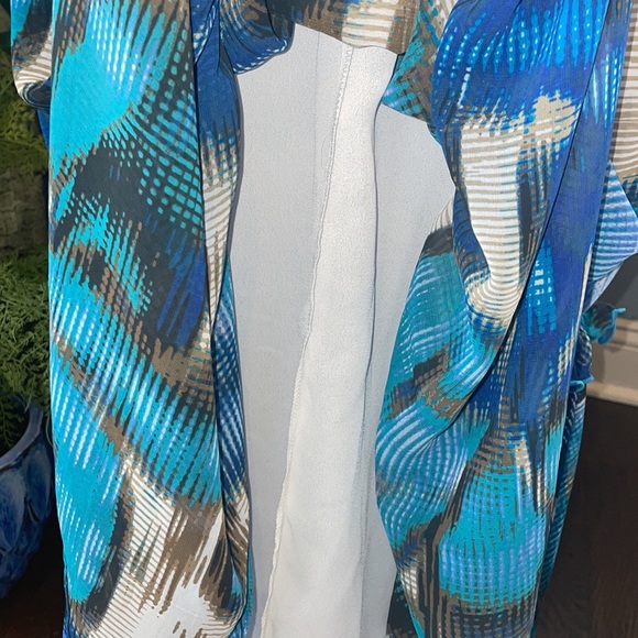 Apostrophe Blue and Cream Patterned Maxi Dress - Picture 9 of 10